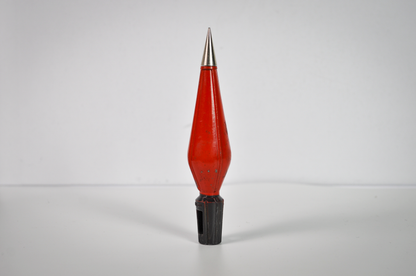 Vintage Stanley No. 170 Orange-Painted Plumb Bob - Metal Model with Pointed Steel Tip