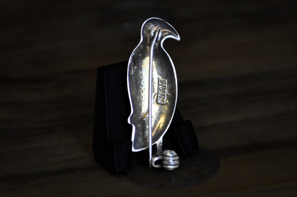 Vintage Sterling Silver Heraldic Eagle Brooch Filigree Tribal Scroll Design - Spain Bird Pin 925 Sterling Silver Openwork Figural Jewelry