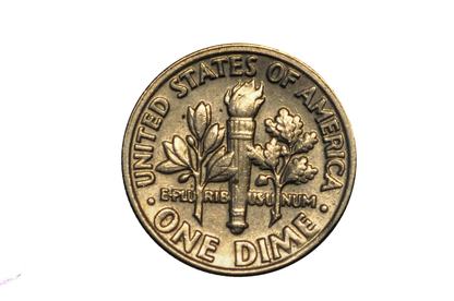 1981-P Roosevelt Dime Dramatic Die Crack Error Spiked Head - Error Dime Die Crack Spiked Head Variant