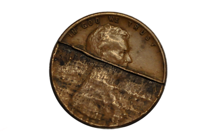 1941-D Lincoln Penny Lamination Error Obverse Only - Unique Lincoln Penny Lamination Error 1941