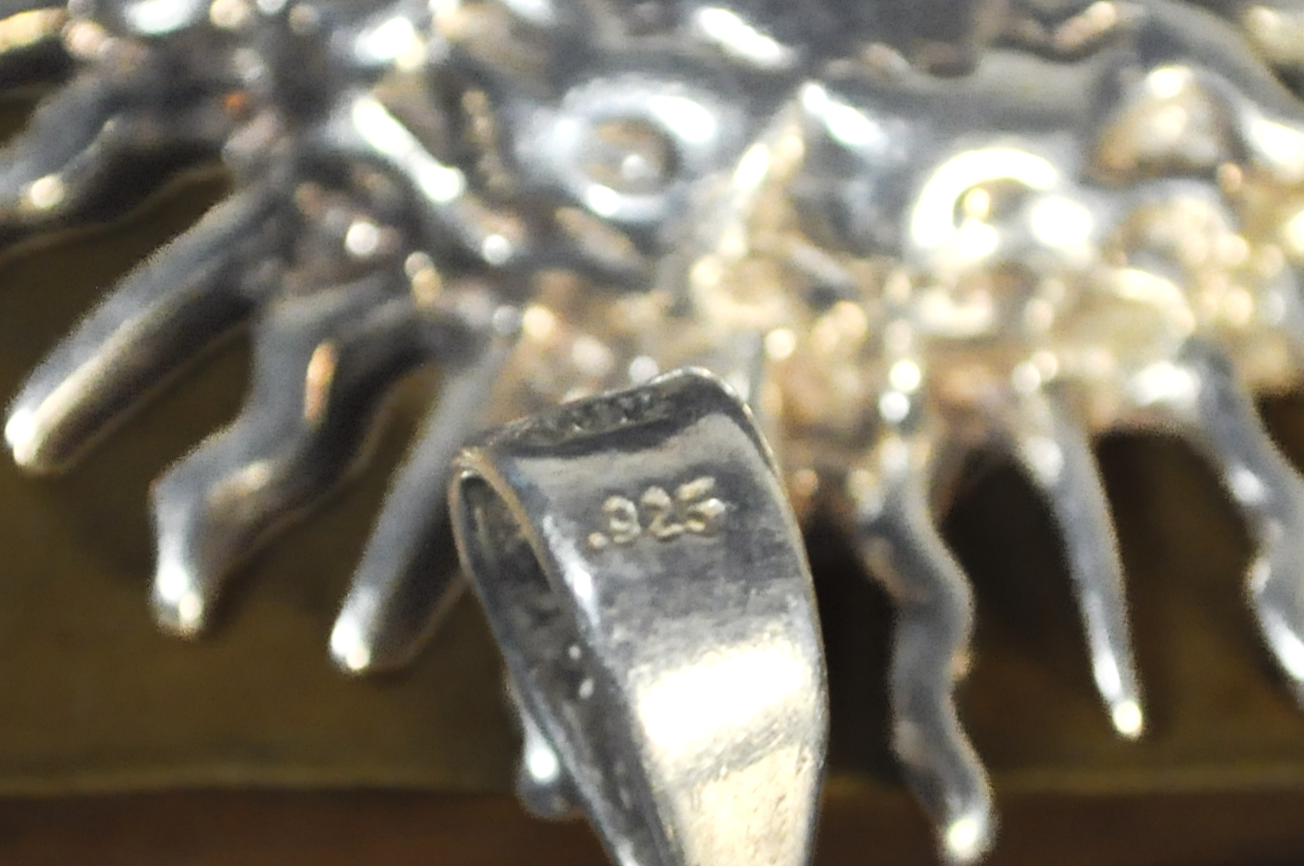 Antique Sterling Silver Sun Face Mexico Signed Pendant - Stunning Large Celestial Sun Face Mexican Necklace Charm