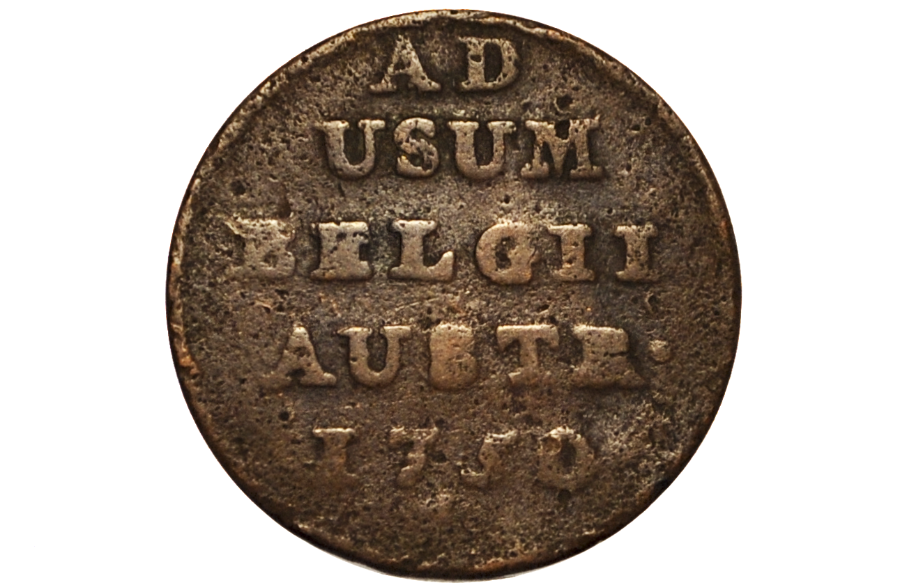 1750 Austrian Netherlands Liard Coin - Austrian Empire One Liard Colonial Era Coin - 1700s Coins - Maria Theresa
