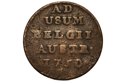 1750 Austrian Netherlands Liard Coin - Austrian Empire One Liard Colonial Era Coin - 1700s Coins - Maria Theresa