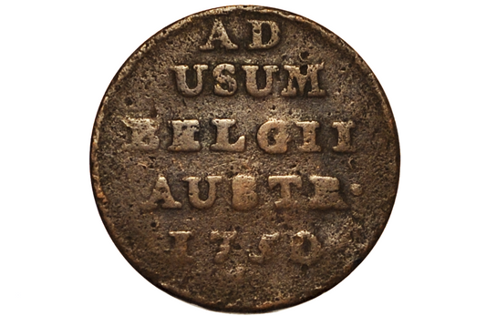 1750 Austrian Netherlands Liard Coin - Austrian Empire One Liard Colonial Era Coin - 1700s Coins - Maria Theresa