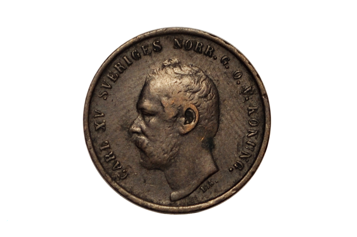 1866 Swedish 1 Ore Coin - XF Condition - King Carl XV - 327,000 Made - Great for Birthdays, Collections