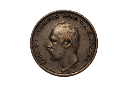 1866 Swedish 1 Ore Coin - XF Condition - King Carl XV - 327,000 Made - Great for Birthdays, Collections