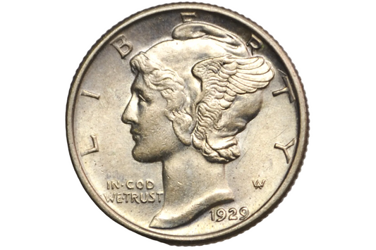 1929 US Dime in Uncirculated condition
