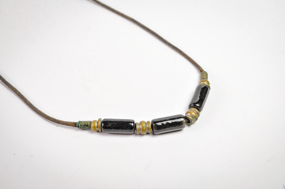 Midnight Muse Black Glass Geometric Bead Necklace