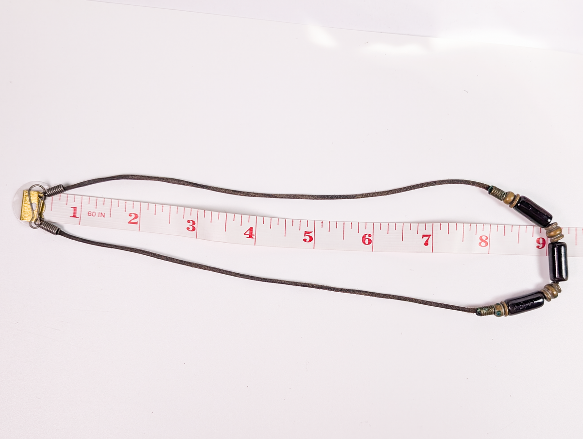 Midnight Muse Black Glass Geometric Bead Necklace