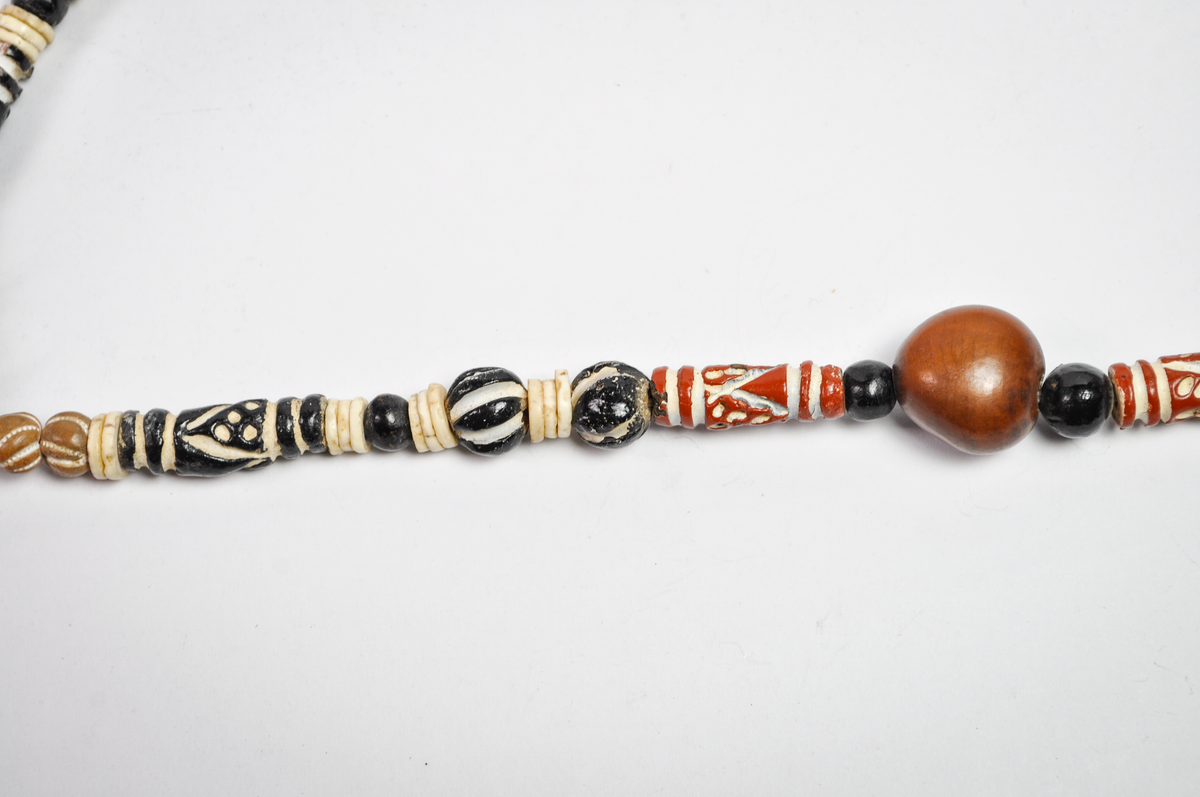Stunning Cowrie Shell & Patterned Bead Statement Necklace