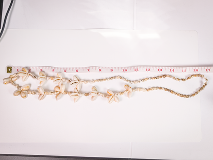 Shoreline Keepsake Vintage Cowrie & Seashell Lei Necklace