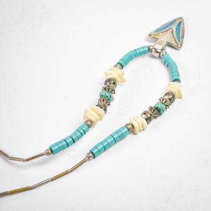 Desert Sky Turquoise & Metal Arrowhead Pendant Necklace