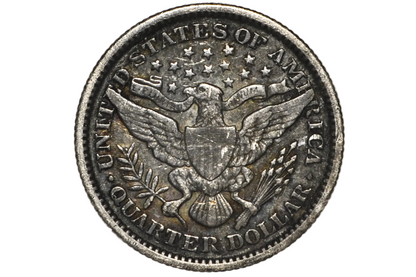 1899 Barber Silver Quarter - XF+ Detail, Dark Color - 1899P Barber Quarter - Unique Coin