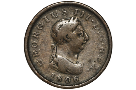 1806 Great Britain One Penny - Great Detail - UK 1 Penny 1806 - George III - Heavy Coin!