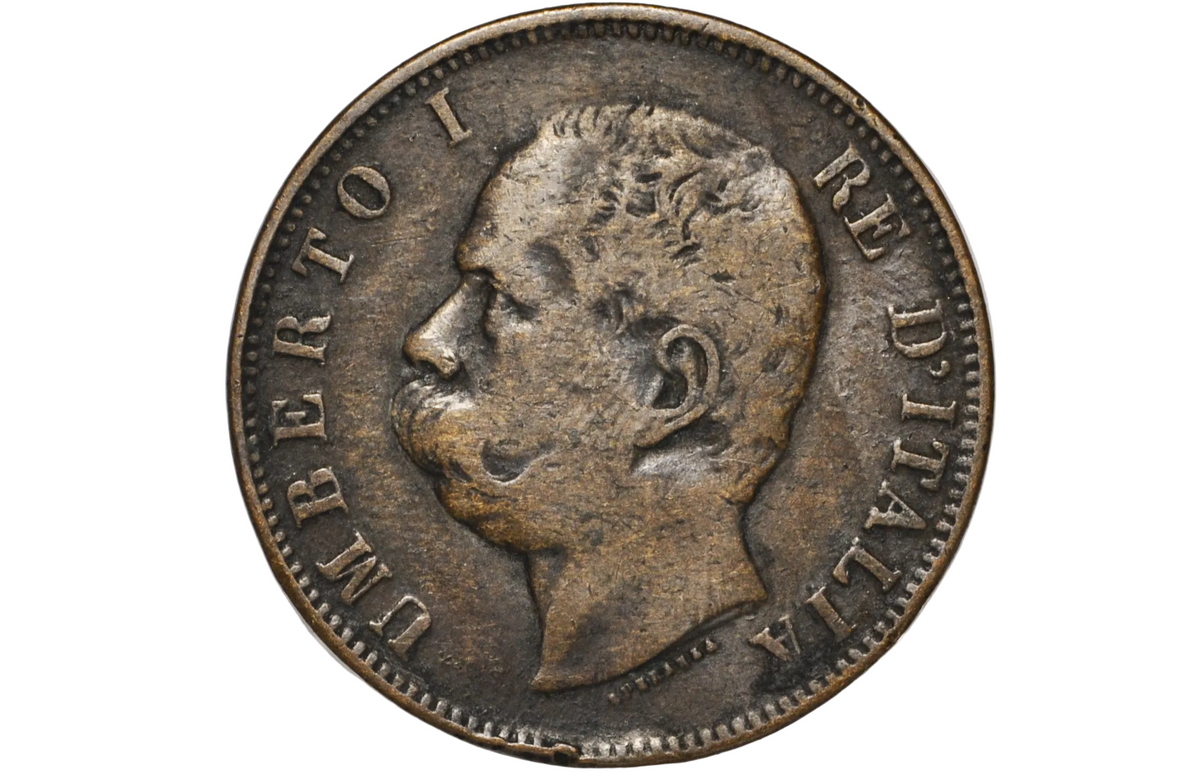 1893-R Italian 10 Centesimi - Great Condition - 1893 10 Cent Coin Italy - Umberto I - Rarer Type