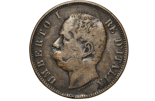 1893-R Italian 10 Centesimi - Great Condition - 1893 10 Cent Coin Italy - Umberto I - Rarer Type