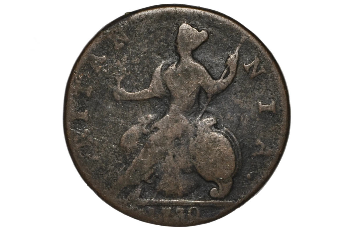 1730 UK Halfpenny - Great Detail - 1730 Great Britain 1/2 Penny