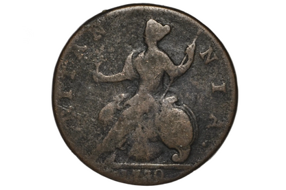 1730 UK Halfpenny - Great Detail - 1730 Great Britain 1/2 Penny