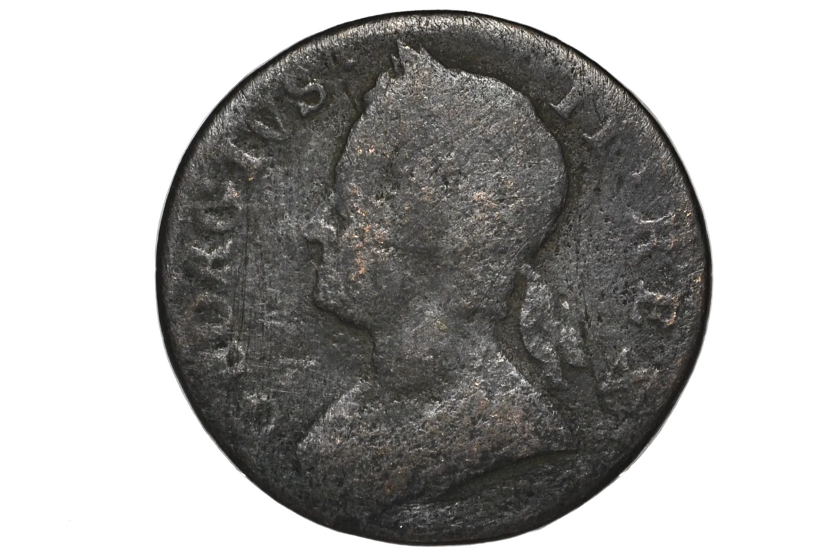 1749 UK Halfpenny - Great Details, Corrosion - 1749 Great Britain 1/2 Penny