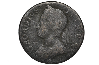 1749 UK Halfpenny - Great Details, Corrosion - 1749 Great Britain 1/2 Penny