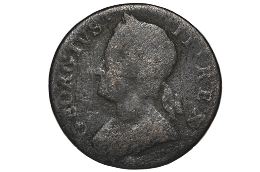 1749 UK Halfpenny - Great Details, Corrosion - 1749 Great Britain 1/2 Penny