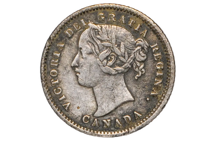 1874 Canadian 10 Cent- XF Details - Low Mintage Date