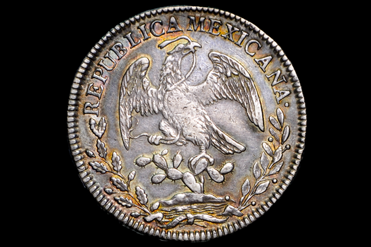 1834 Silver 8 Reales Mexico Mo Ml - Choice AU, Beautiful Luster & Toning - Rarer - Mexican Eight Reales Silver 1834