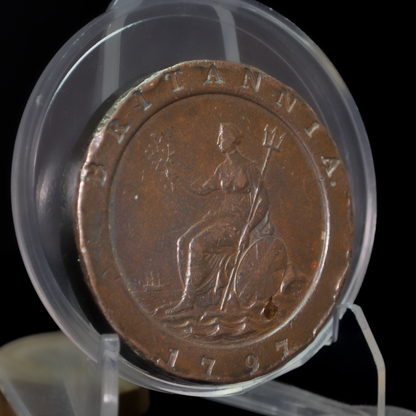 1797 Great Britain Two Pence - XF Detail, 56.7g - UK 2 Penny 1797 - George III - Cartwheel Penny