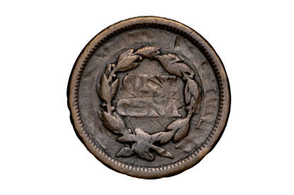 1846 Braided Hair Large Cent Error Coin Heavy Pitting - Error 1846 Large Cent Circulated with Heavy Pitting/Surface Damage