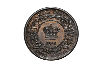 1861 Nova Scotia Half Penny - Uncirculated Grade / Condition - Province of Nova Scotia 1/2 Penny 1861, Rarer Coin
