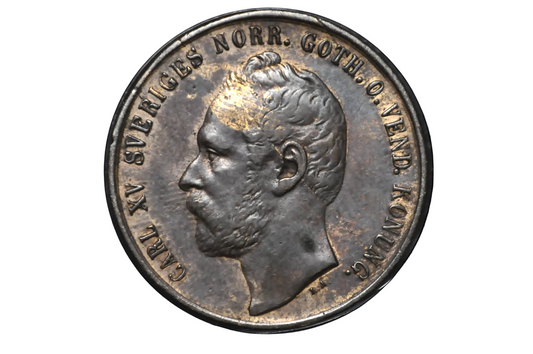 1867 Swedish 5 Ore Coin - XF+ Condition - King Carl XV - Rarer, Low Mintage - Great for Birthdays, Collections