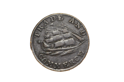 Trade and Commerce Civil War Token - Rarer Type, Larger 26mm - Awesome Patriotic CWT