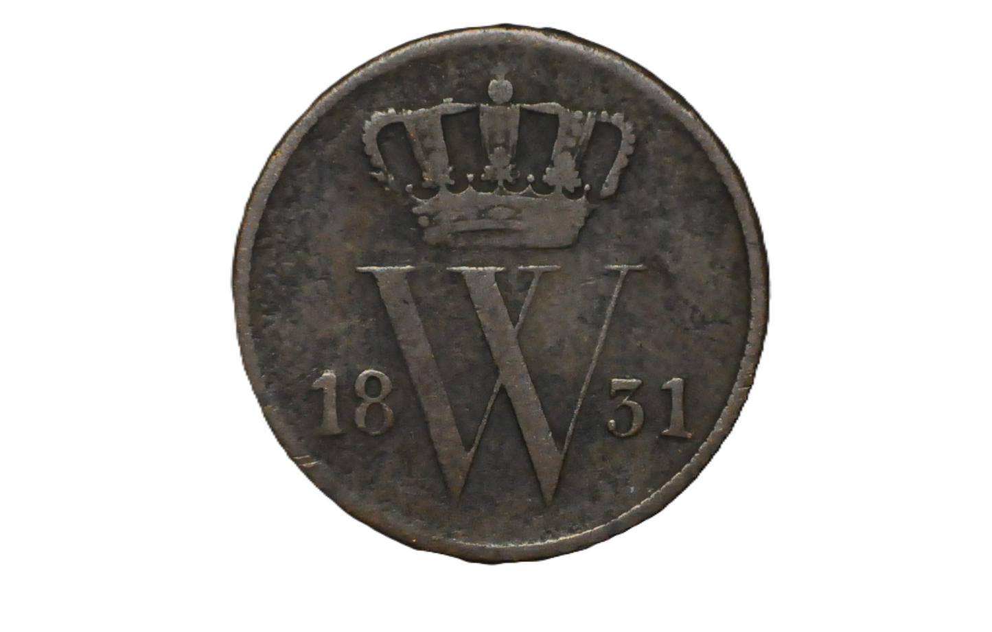 1831 Netherlands 1 Cent - Old Netherlands Coin, Super Cool - Early 1800s Coins - European Coins