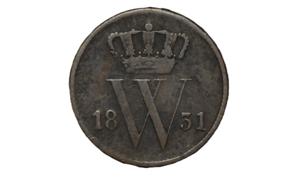 1831 Netherlands 1 Cent - Old Netherlands Coin, Super Cool - Early 1800s Coins - European Coins