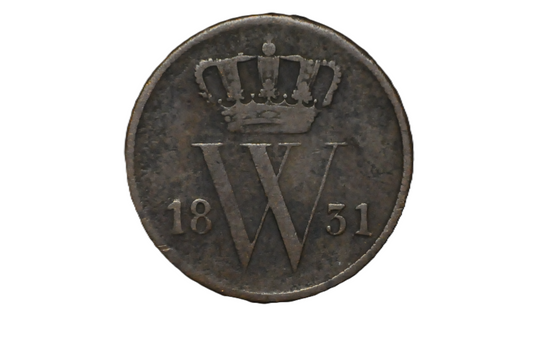 1831 Netherlands 1 Cent - Old Netherlands Coin, Super Cool - Early 1800s Coins - European Coins
