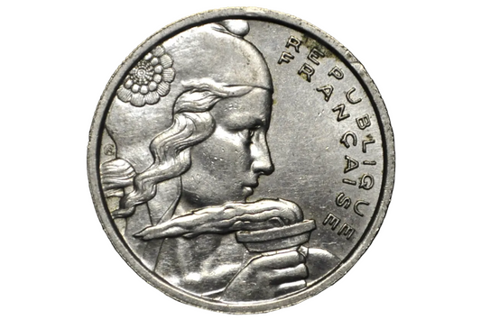 1958 French 100 Francs Coin - AU/UNC Condition - Rarer Date - One Hundred Franc Coin 1958 France - Mint Luster - High Grade