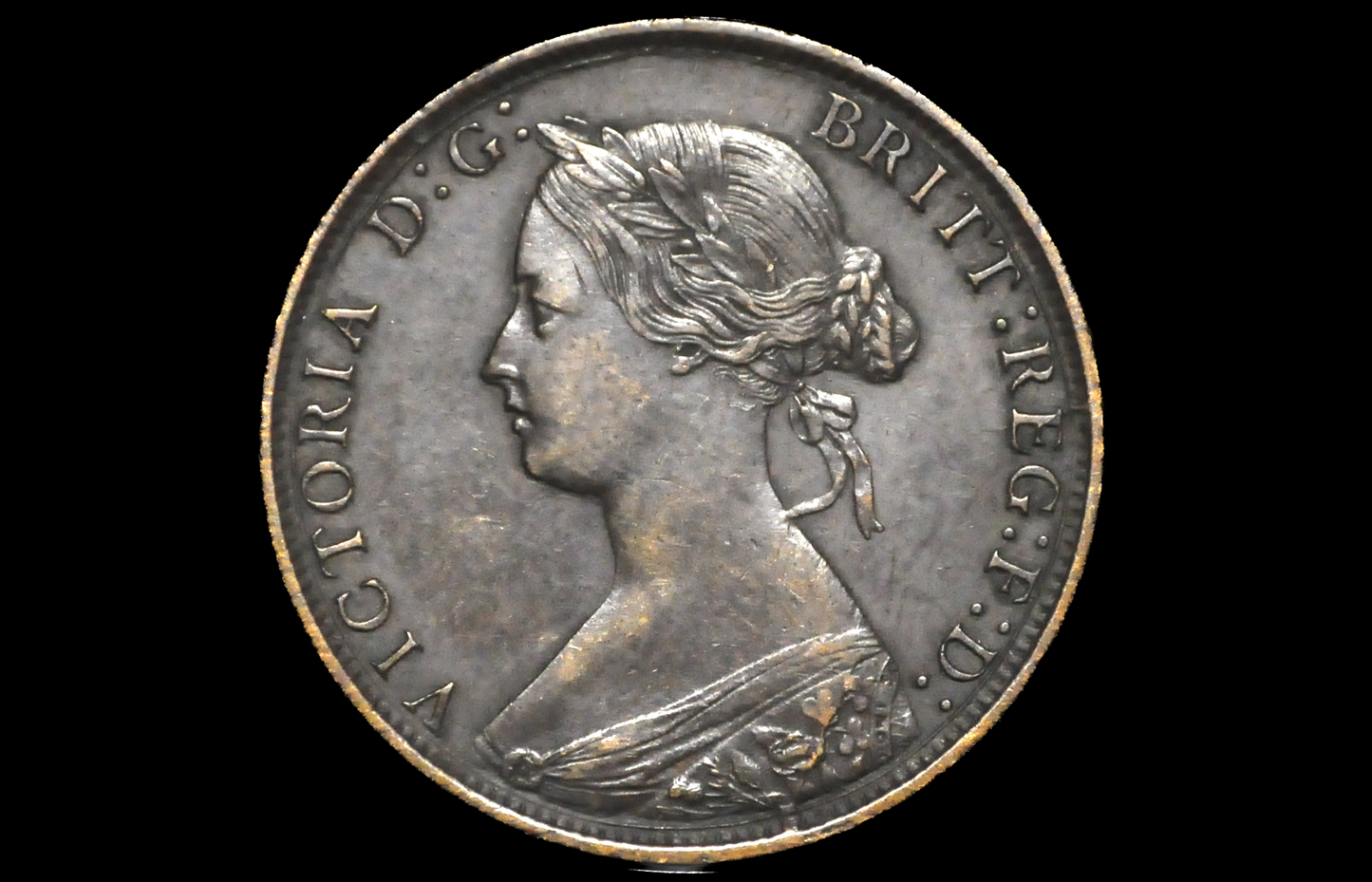 1862 Great Britain Half Penny - AU, Great Coin - UK 1/2 Penny 1862 - Bronze, High Grade