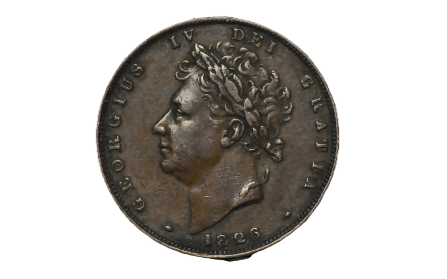 1826 UK Farthing - XF Condition - Second Issue 1826 British Farthing Type 2 - Collection Worthy
