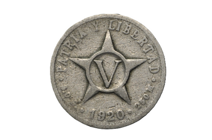1920 Cuba 5 Centavos - First Republic of Cuba - Cuba Cinco Centavos