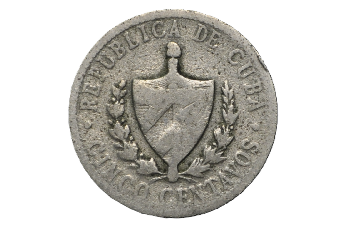 1920 Cuba 5 Centavos - First Republic of Cuba - Cuba Cinco Centavos