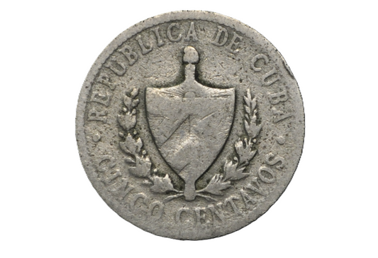 1920 Cuba 5 Centavos - First Republic of Cuba - Cuba Cinco Centavos