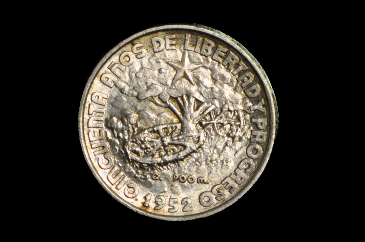 Rarer Silver 1952 Cuba Diez Centavos - Uncirculated - Cuban Coins - .900 Silver