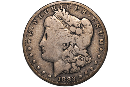 1882 CC Morgan Silver Dollar - VG - Carson City Mint 1882CC Morgan Dollar 1882CC, Rarer Date, Authentic (Copy)