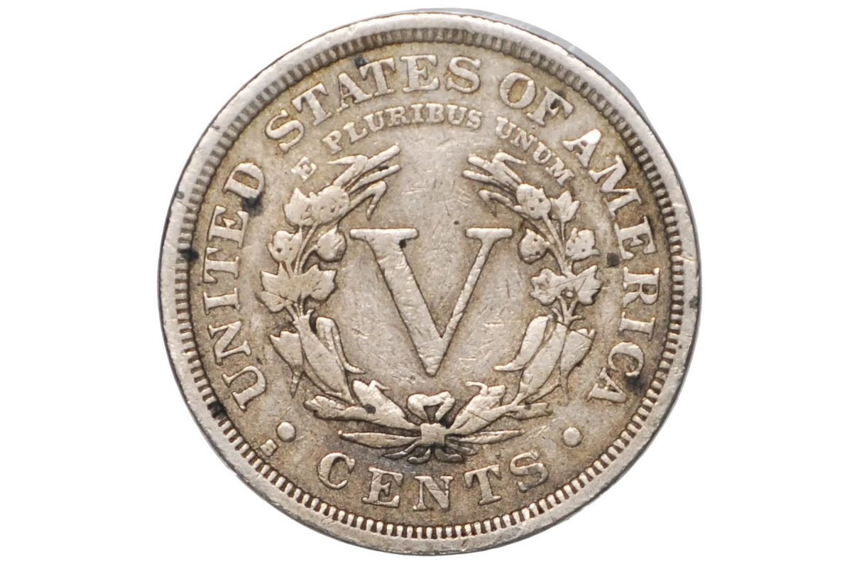 1912-S Liberty Head Nickel, The Key Date - Fine - San Francisco Mint - Liberty Nickel 1912S, Very Rare Coin, Only 238,000 Made! (Copy)