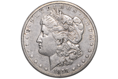 Dólar de Plata Morgan de 1878 CC - XF+ - Ceca de Carson City, Dólar Morgan 1878-CC Fecha Clave 1878CC