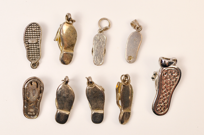 Lot of Sterling Silver Flip Flop/Sandal Charms - Choose by Charm! - Stamped and Tested Sterling Silver - Summer Jewelry