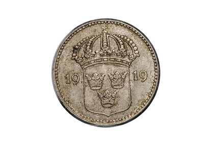 1919 Swedish 10 Ore Coin - UNC - Gustaf V - WW1 Collectible - Great for Birthdays, Collections
