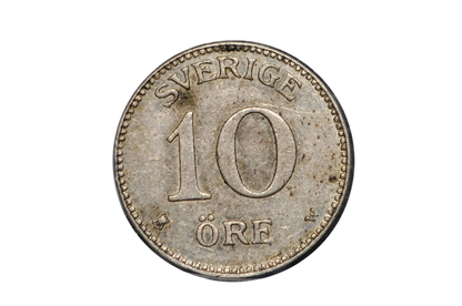 1919 Swedish 10 Ore Coin - UNC - Gustaf V - WW1 Collectible - Great for Birthdays, Collections