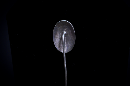 Vintage Sterling Silver  "JSP?" Initials Etched Stick Pin - 2.7 Inches - Stamped and Tested Sterling Silver - Cursive Initial Pin