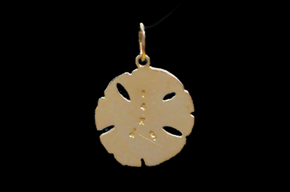 14 Karat Sand Dollar Charm - .23 Grams - 11 mm All Around - Stamped and Tested 14 Kt - Mariner Life Charms
